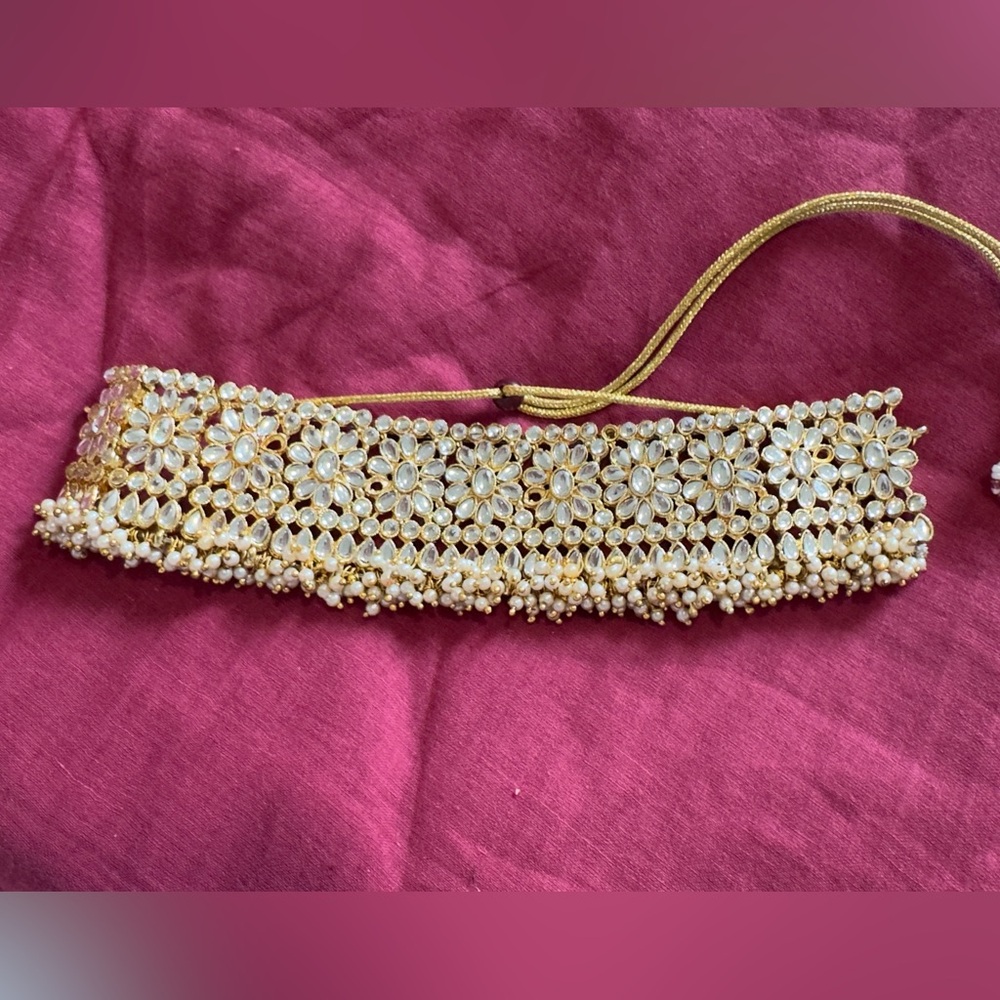 Brand new designers original Indian Pakistani Beaded Festive Choker necklace - Picture 2 of 4